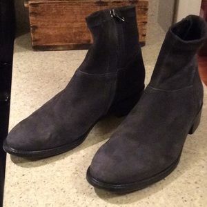 Sesto Meucci Albie Suede Bootie, Dk Grey, Size 10